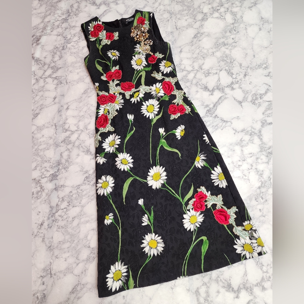 Dolce & Gabbana Floral Shift Midi Dress